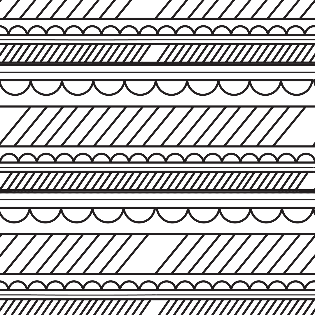 Black Geometric Pattern on Transparent Background Illustration