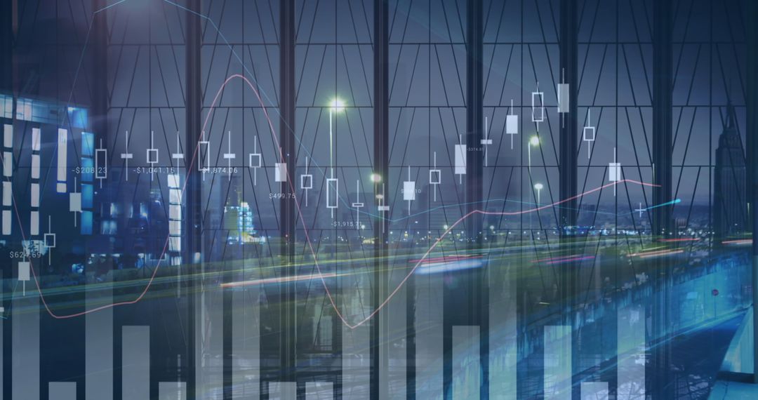 Financial Analysis and Data Visualization with Night Cityscape