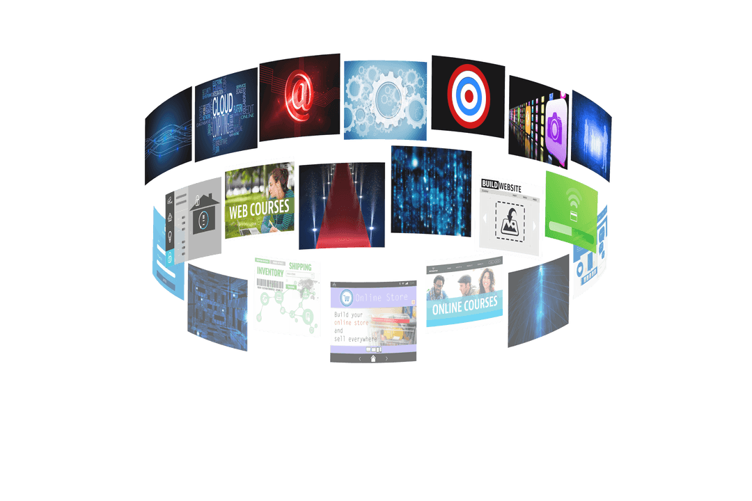 Digital Interfaces on Transparent Background for Computing Concepts - Download Free Stock Images Pikwizard.com