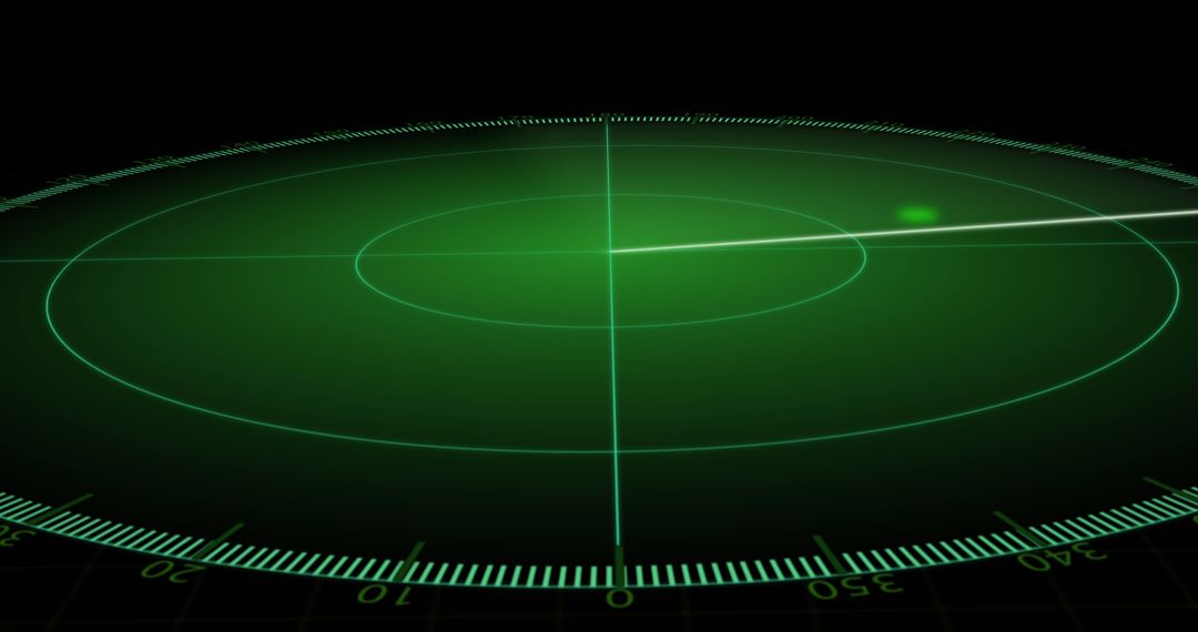Digital Radar Screen with Moving Targets