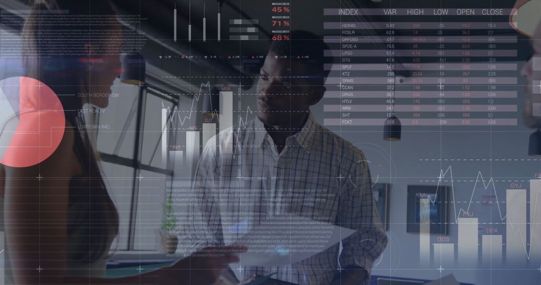 Digital Finance Insights with Data Overlays in Office Environment