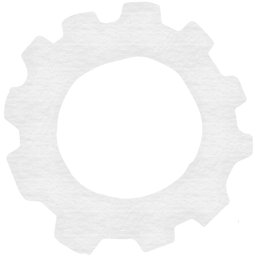 White Cog on Transparent Background Representing Workflow and Industry - Download Free Stock Images Pikwizard.com