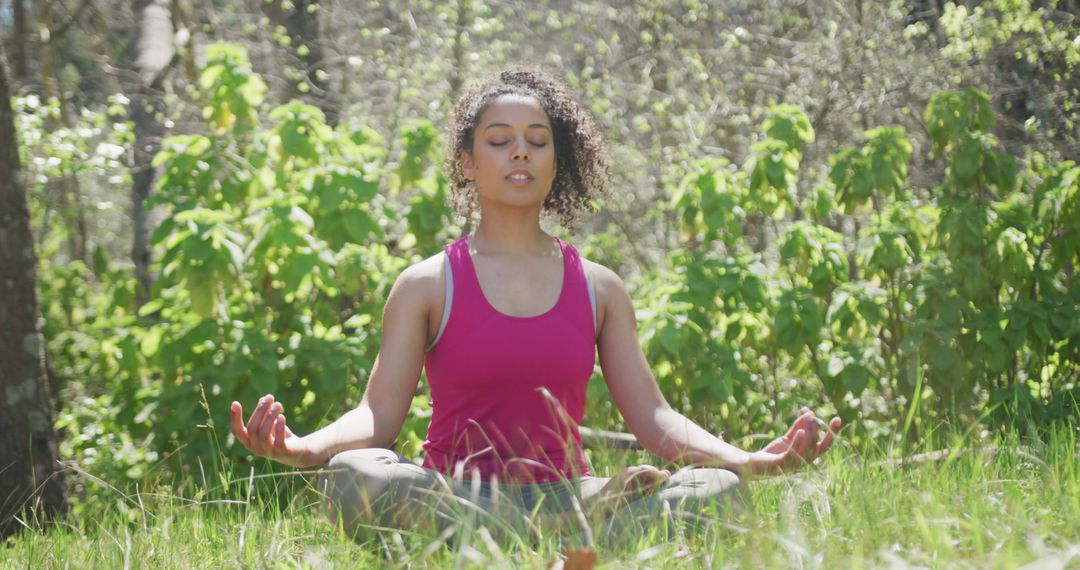 Woman Meditating Outdoors in Nature - Free Images, Stock Photos and Pictures on Pikwizard.com