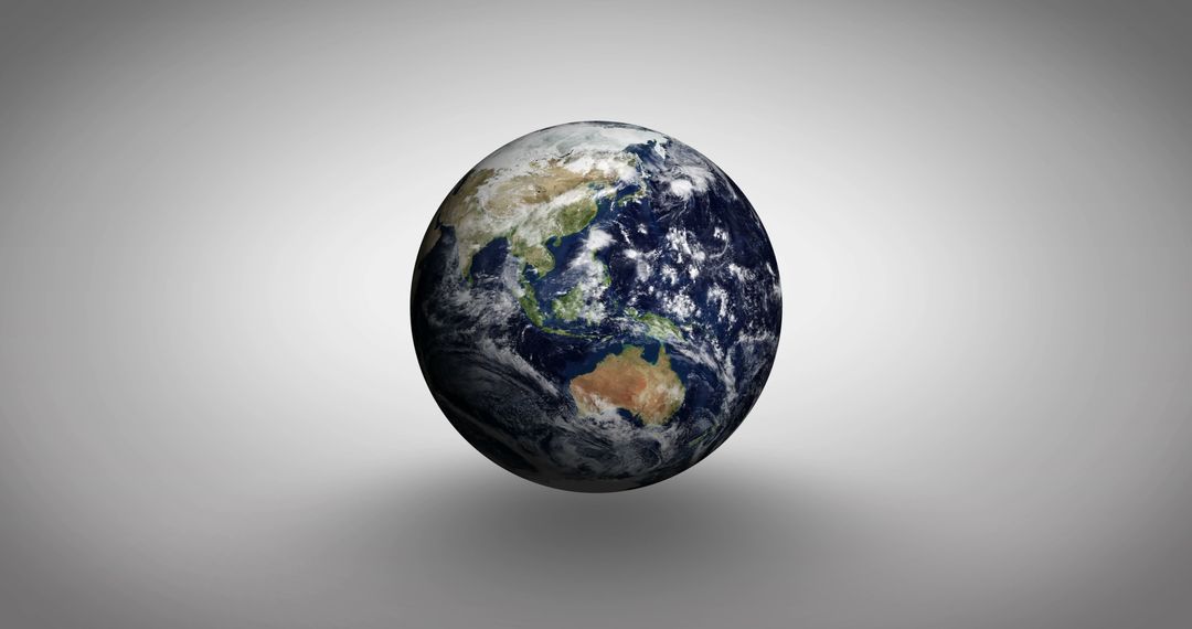Planet Earth from Space on Gray Background - Free Images, Stock Photos and Pictures on Pikwizard.com