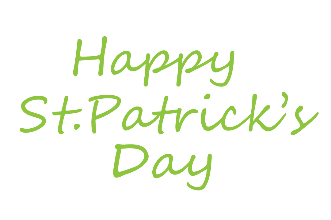 Happy St. Patrick's Day Transparent PNG Text Design