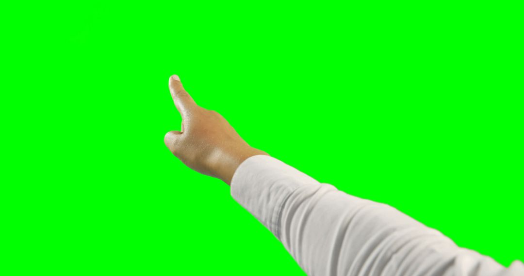 Hand Pointing on Isolated Green Screen Background - Free Images, Stock Photos and Pictures on Pikwizard.com