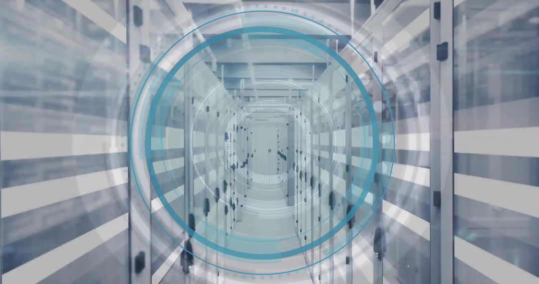 Futuristic Digital Data Processor in Server Farm