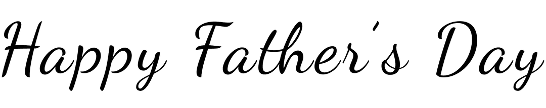 Happy Father's Day Text on Transparent Background Celebration Vector Design