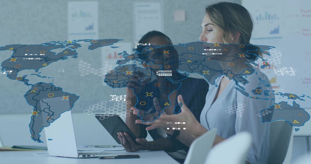 Collaborating on Global Data Strategy with Interactive World Map and Tablet
