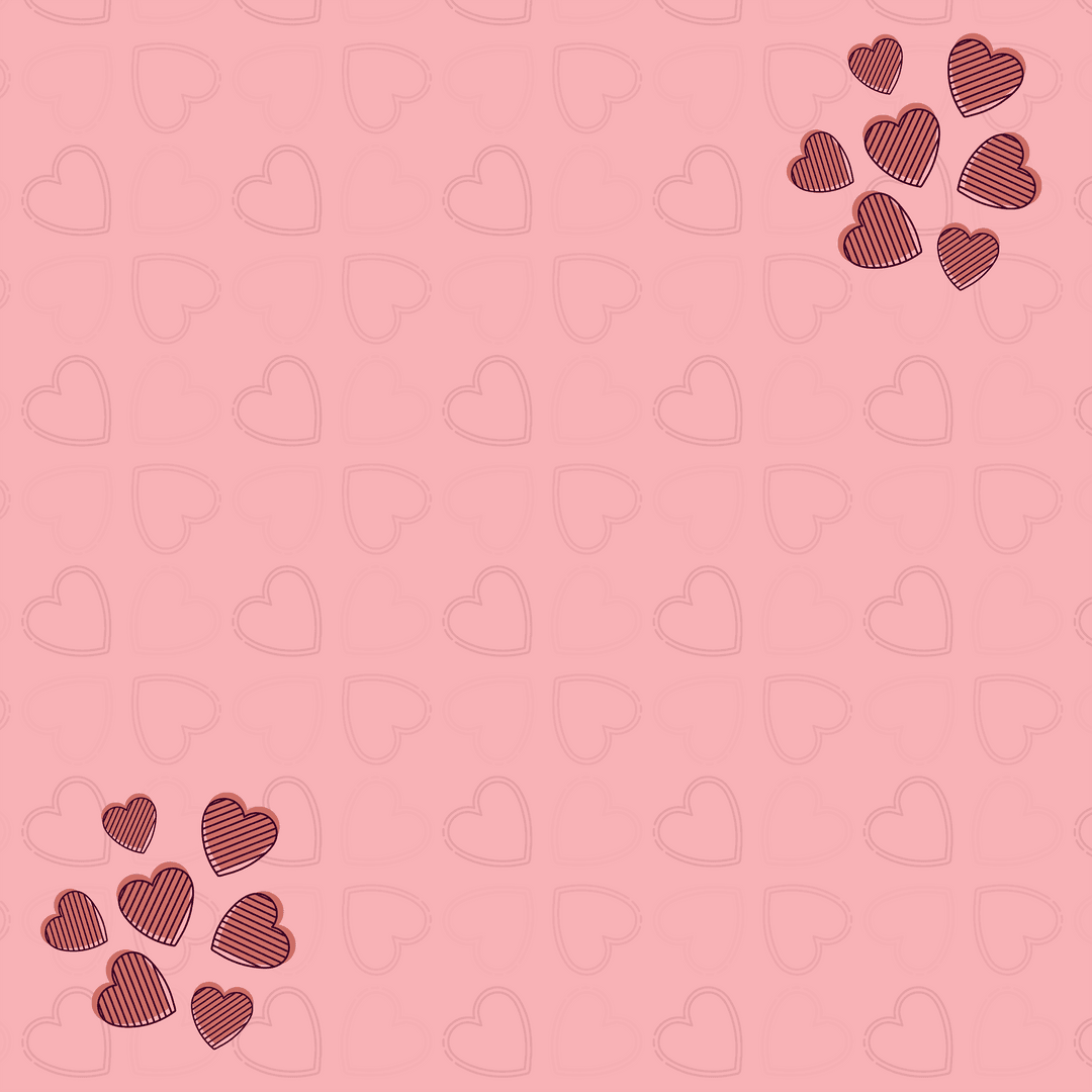 Heart Pattern Digital Illustration on Pink Transparent Background