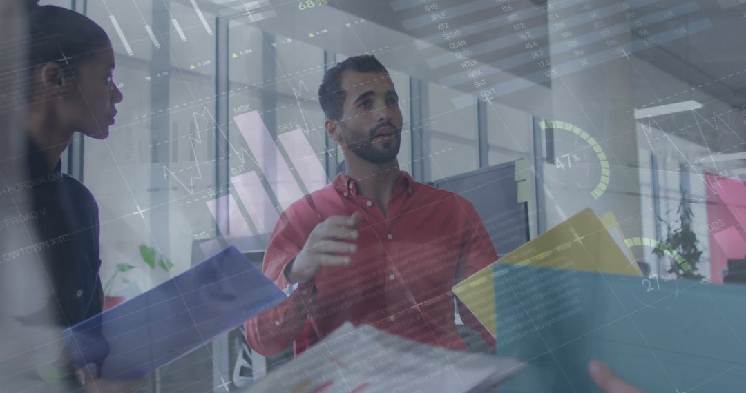 Diverse Team Analyzing Financial Data in Business Meeting