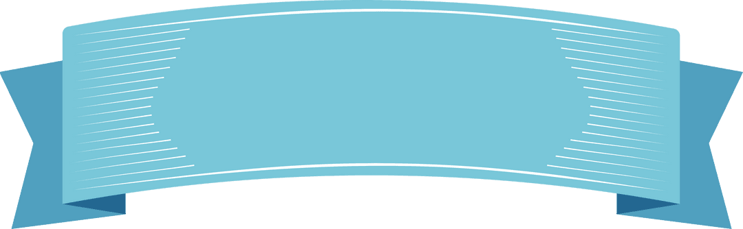 Blue Banner Illustration with Copy Space Transparent Background