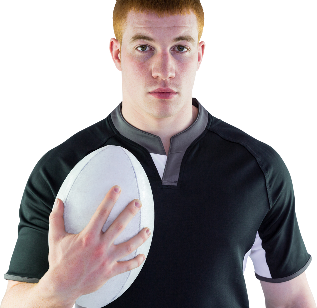 Serious Rugby Player Holding Ball in Transparent Background - Download Free Stock Images Pikwizard.com