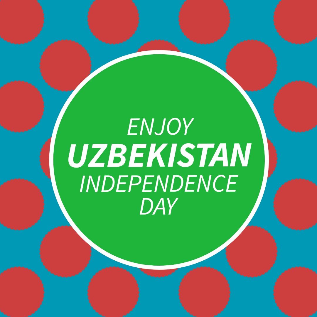 Uzbekistan Independence Day Celebration Graphic Design - Download Free Stock Templates Pikwizard.com