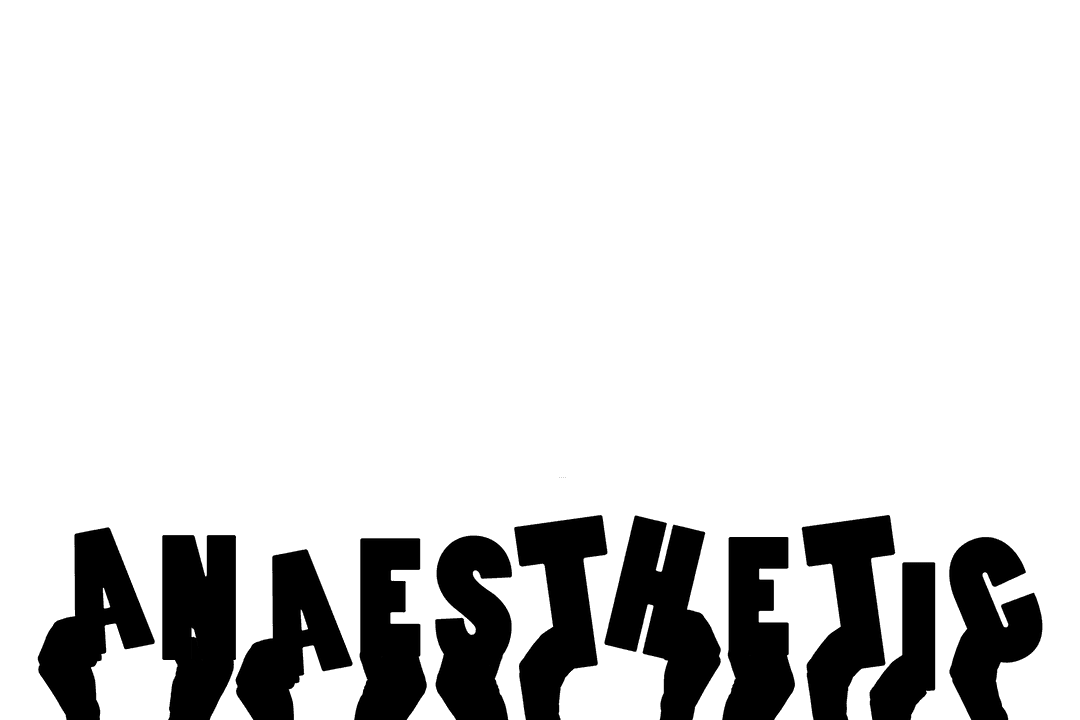 Hands Holding Anesthetic Text on Transparent Background