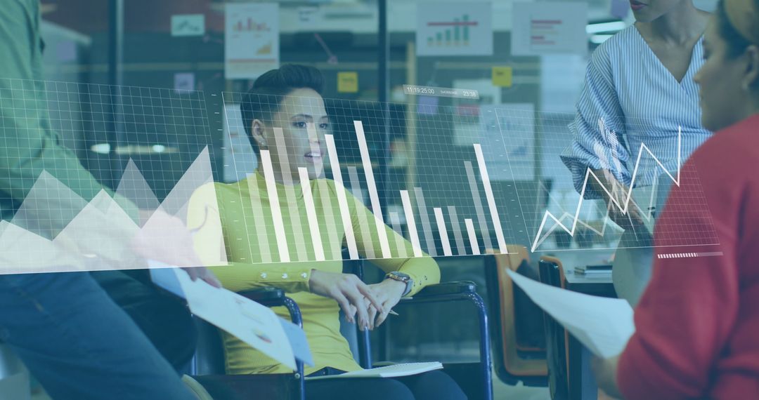 Disabled Businesswoman Leading Data-Driven Office Discussion