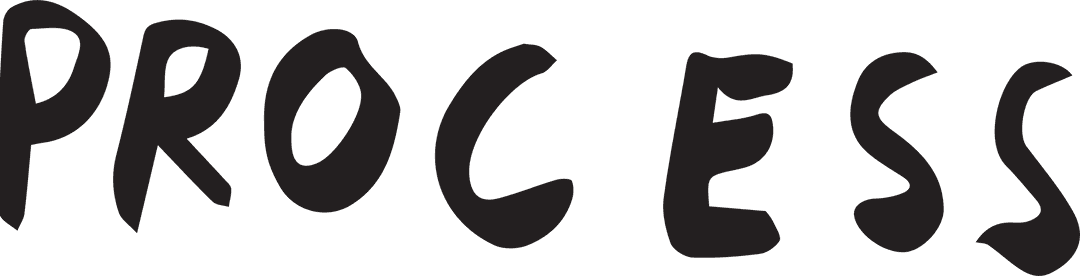 Creative Process Text Illustration on Transparent Background