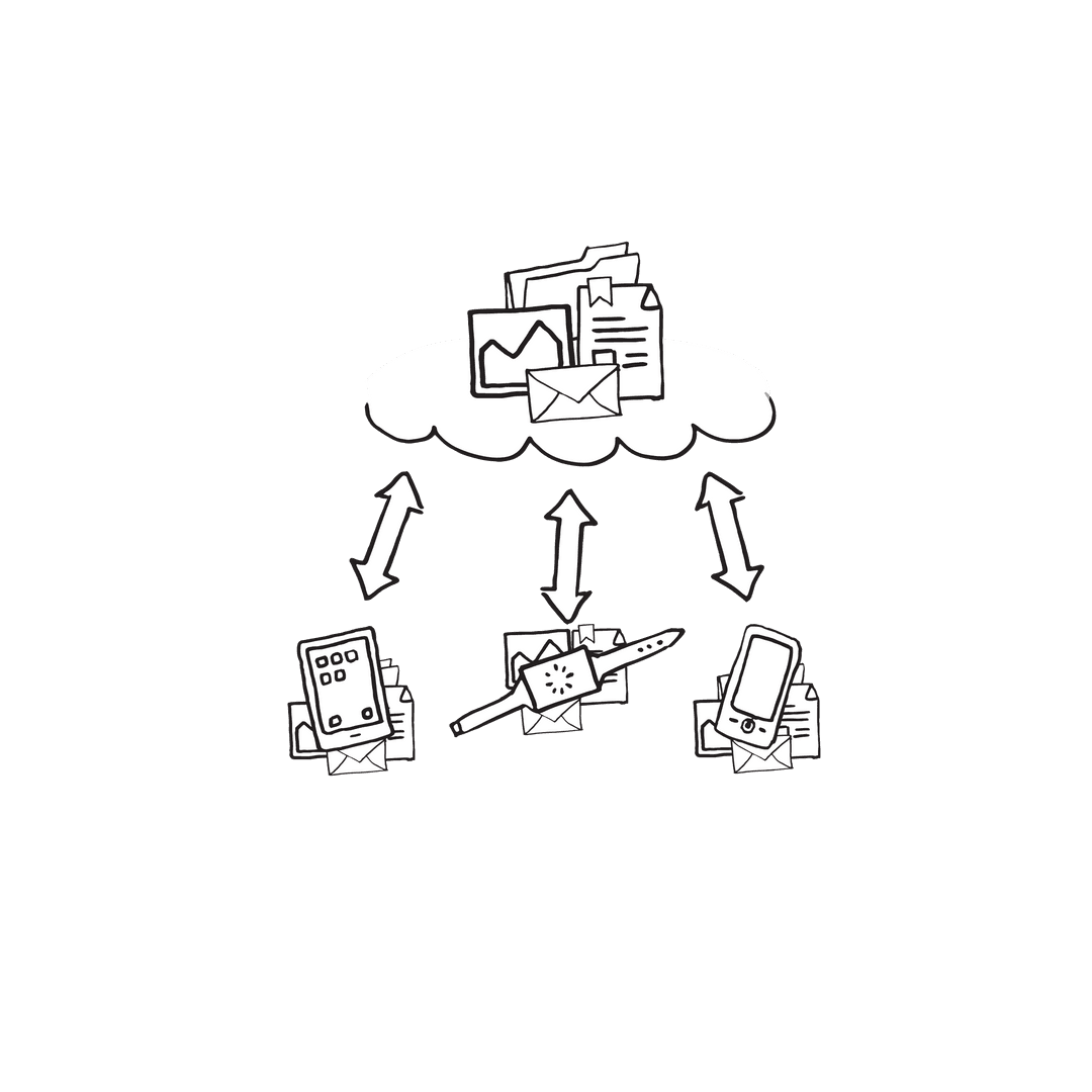 Digital Cloud Communication and Computing PNG on Transparent Background - Download Free Stock Images Pikwizard.com