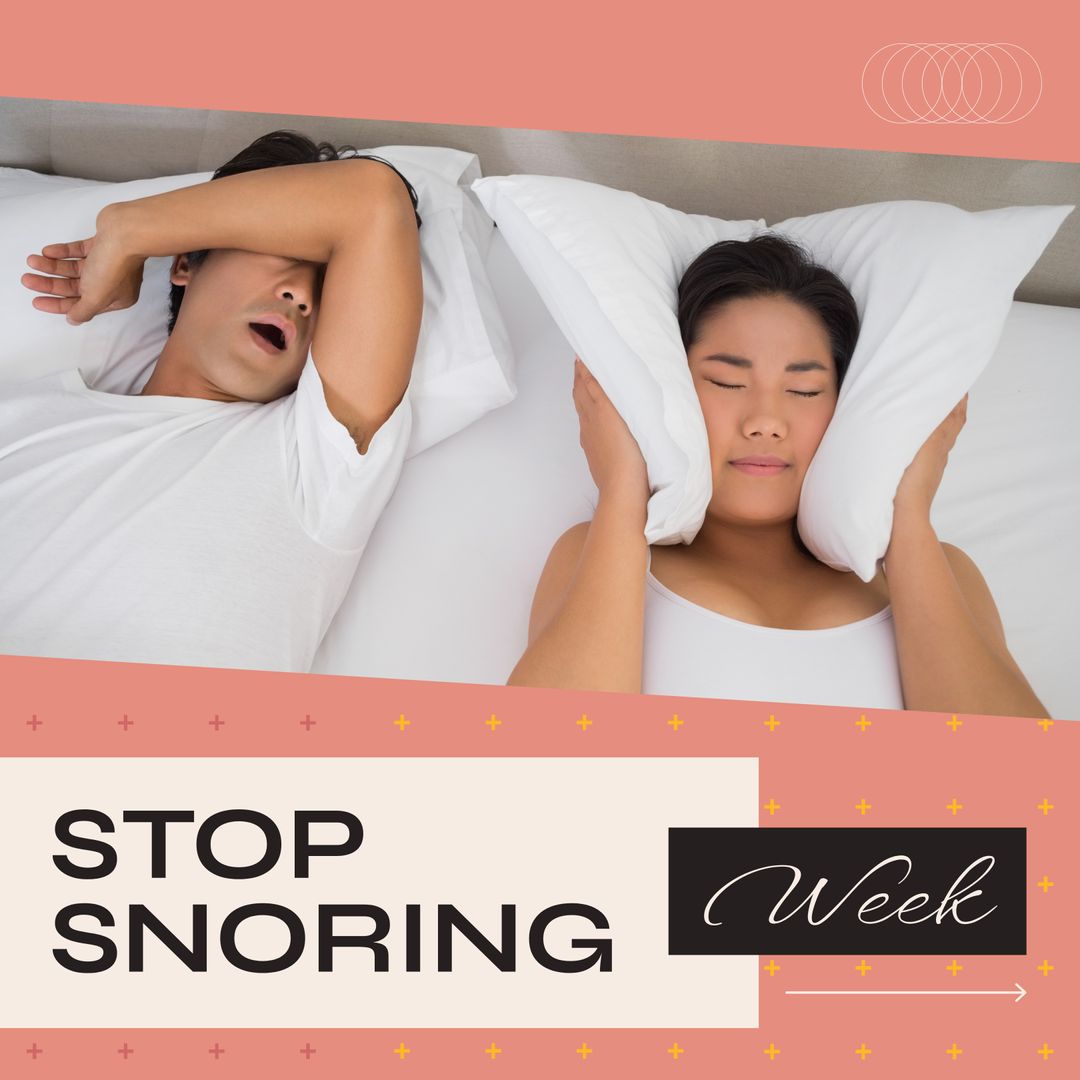 Annoyed Partner Disturbed by Loud Snoring During Sleep