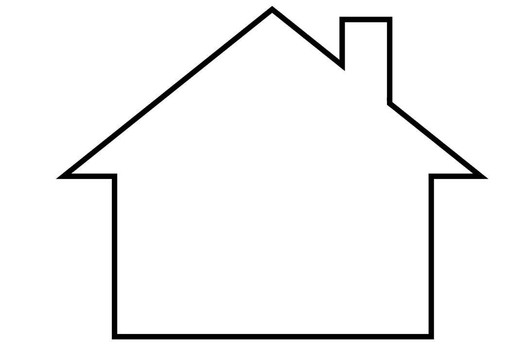 Transparent Vector House Icon for Real Estate and Architecture Projects