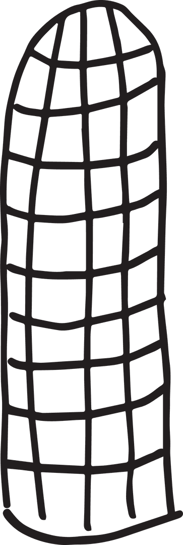 Transparent Monochrome Skyscraper Silhouette