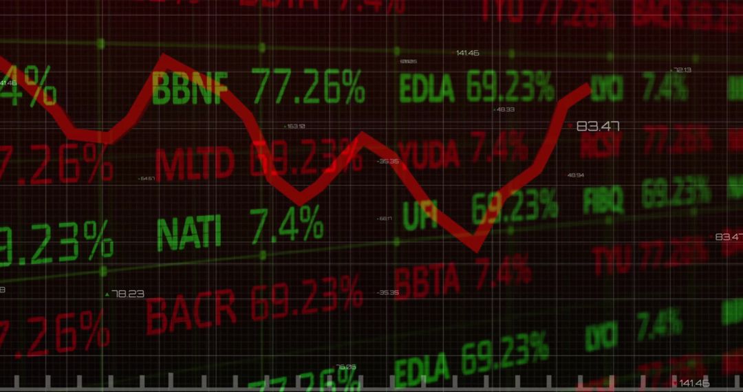 Abstract Digital Stock Market Trends and Charts Analysis