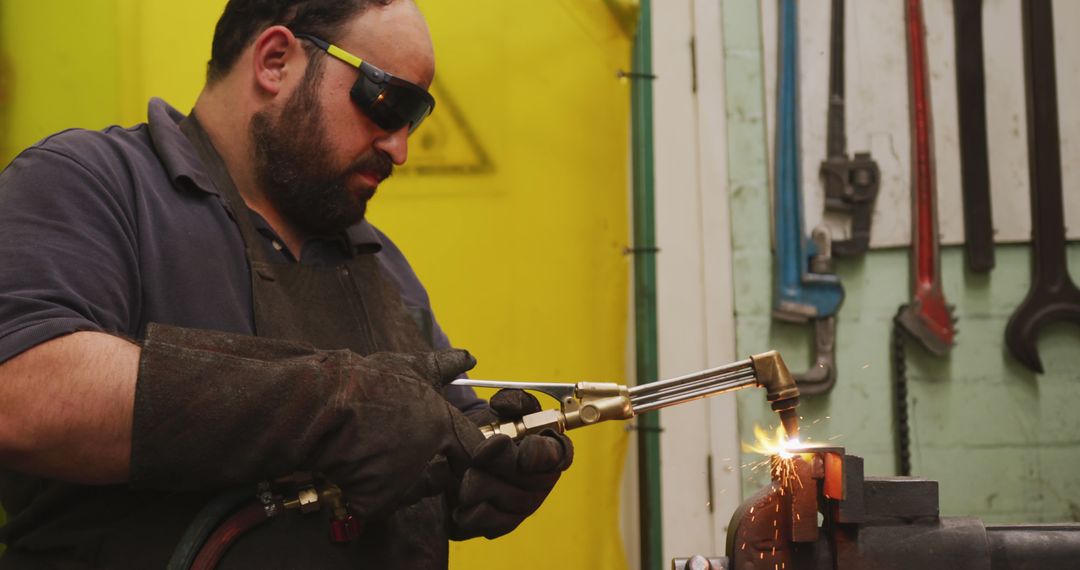 Skilled Factory Worker Welding in Hydraulics Workshop - Free Images, Stock Photos and Pictures on Pikwizard.com