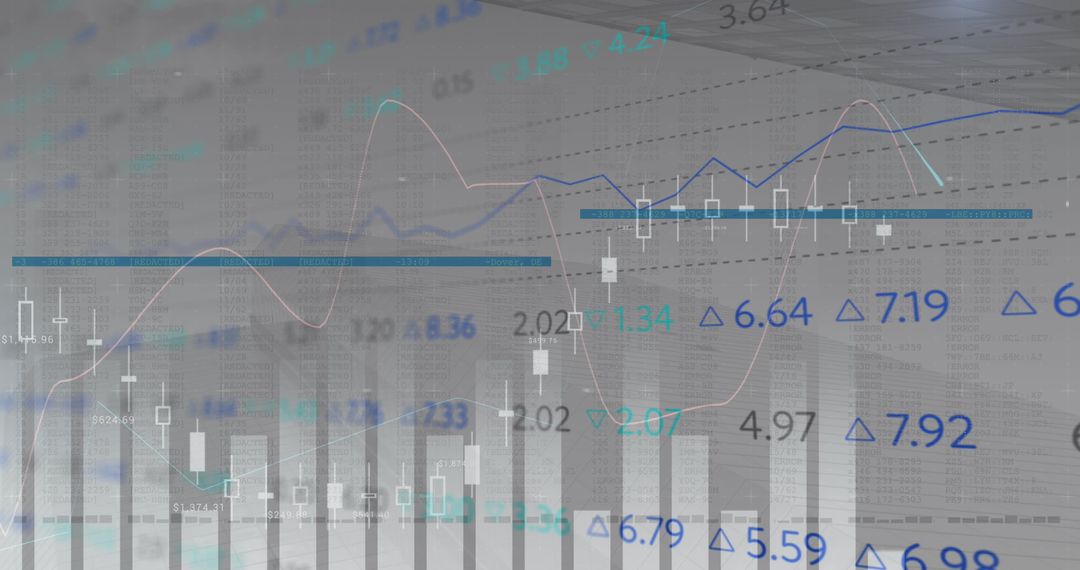 Stock Market Analysis with Charts and Graphs Indicating Trends
