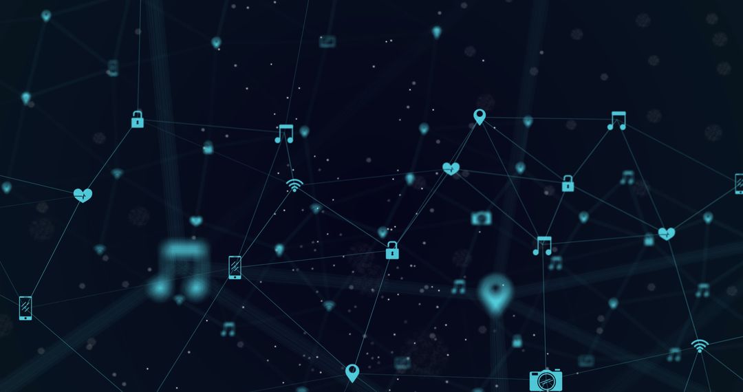 Abstract Digital Networking and Data Technology Background