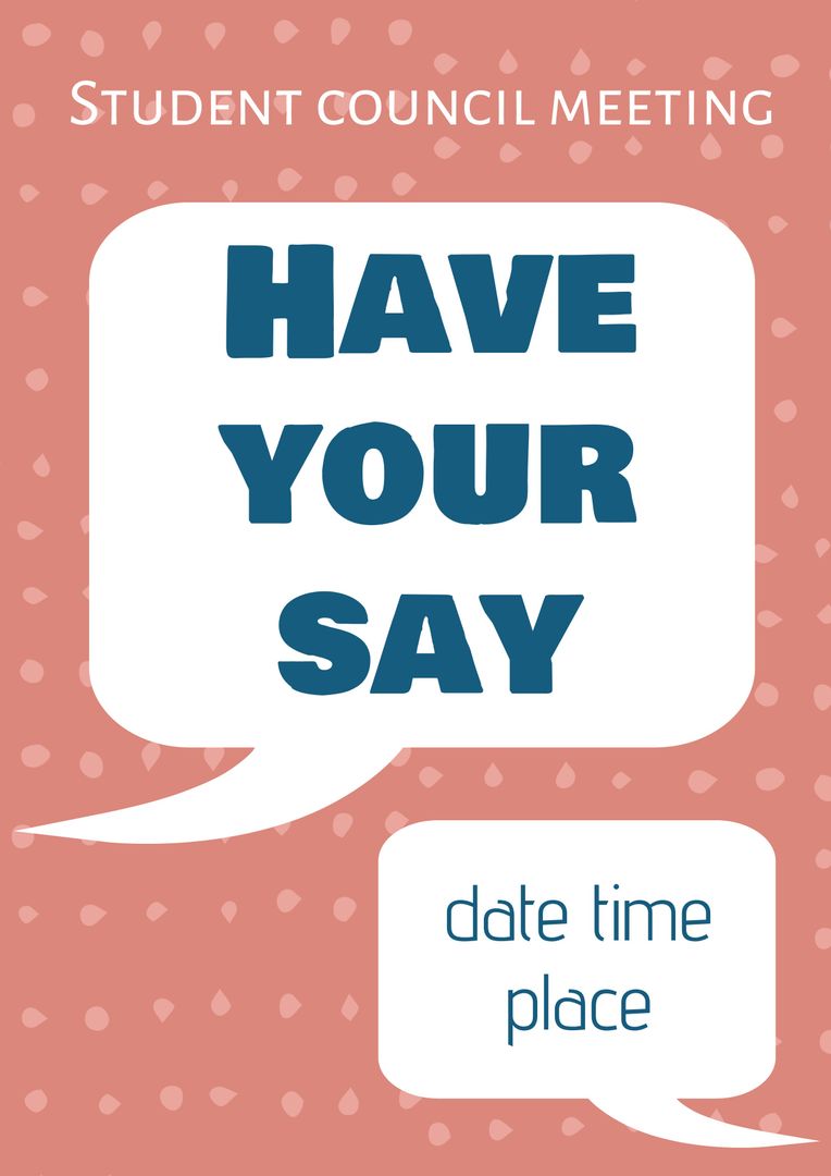 Student Council Meeting Announcement Workspace