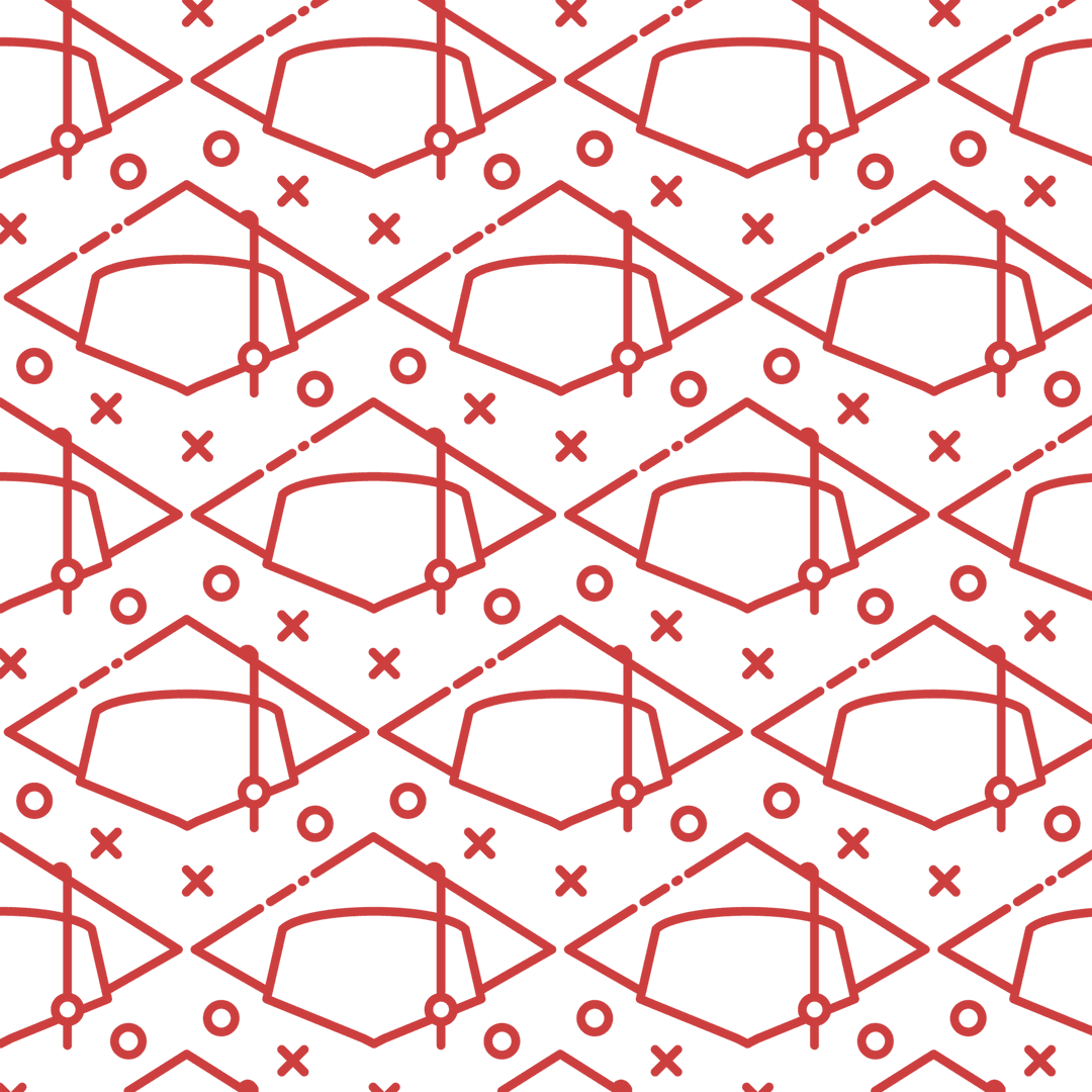 Transparent Pattern with Red Graduation Cap Graphics - Download Free Stock Images Pikwizard.com