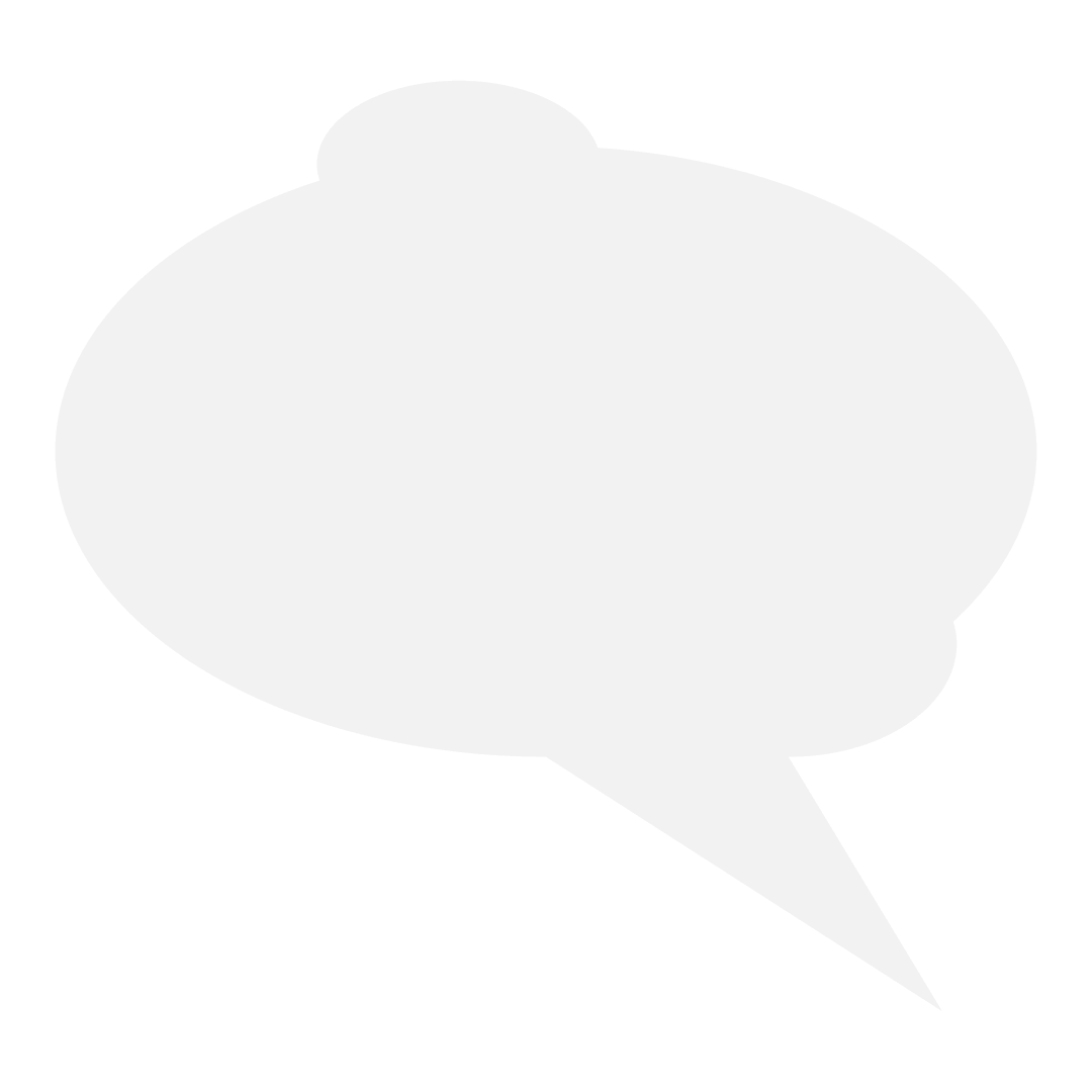 White Speech Bubble Design on Transparent Background
