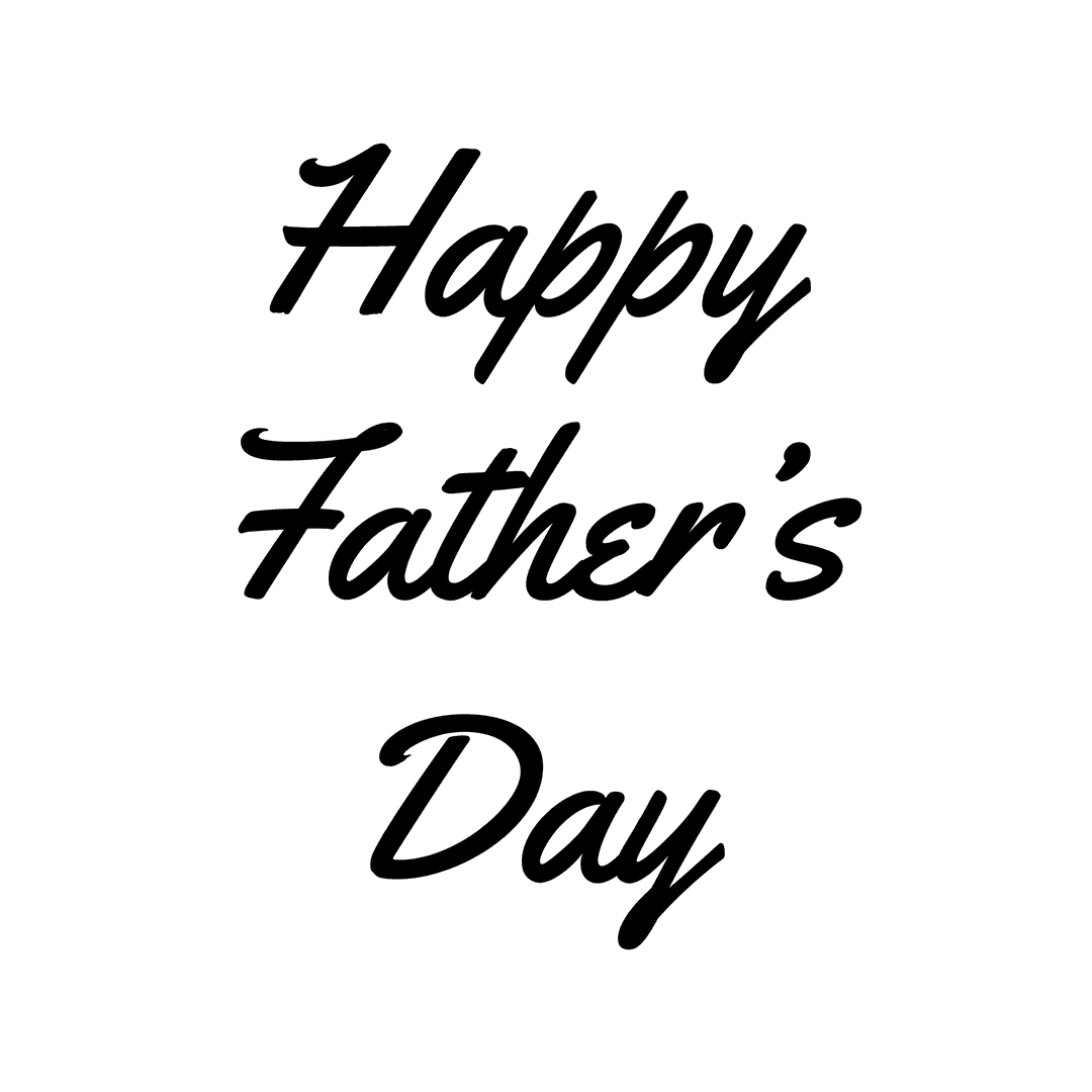 Happy Father's Day Text Transparent Background PNG Illustration