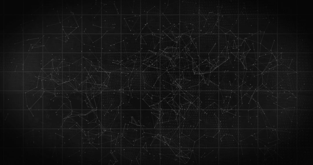 Abstract Digital Network with Interconnected Lines on Dark Background