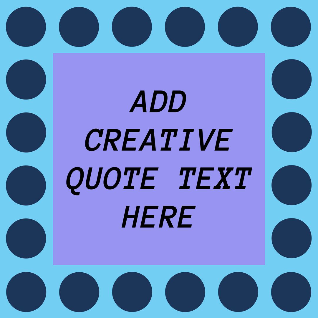 Bold Polka Dot Quote Template for Inspirational Messages