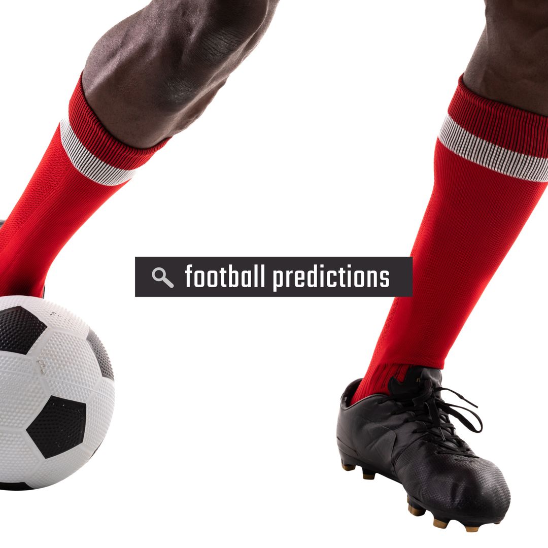 Soccer Player Kicking Ball Concept of Predictions