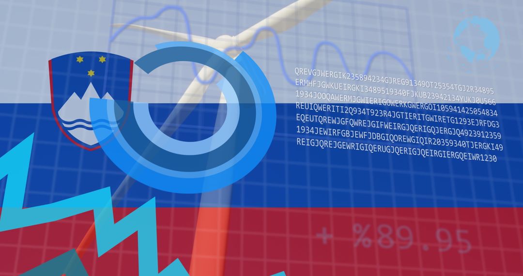 Slovenia Finance Data Analysis Display with National Flag