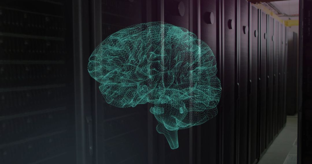 Artificial Intelligence Brain Overlay on Data Servers