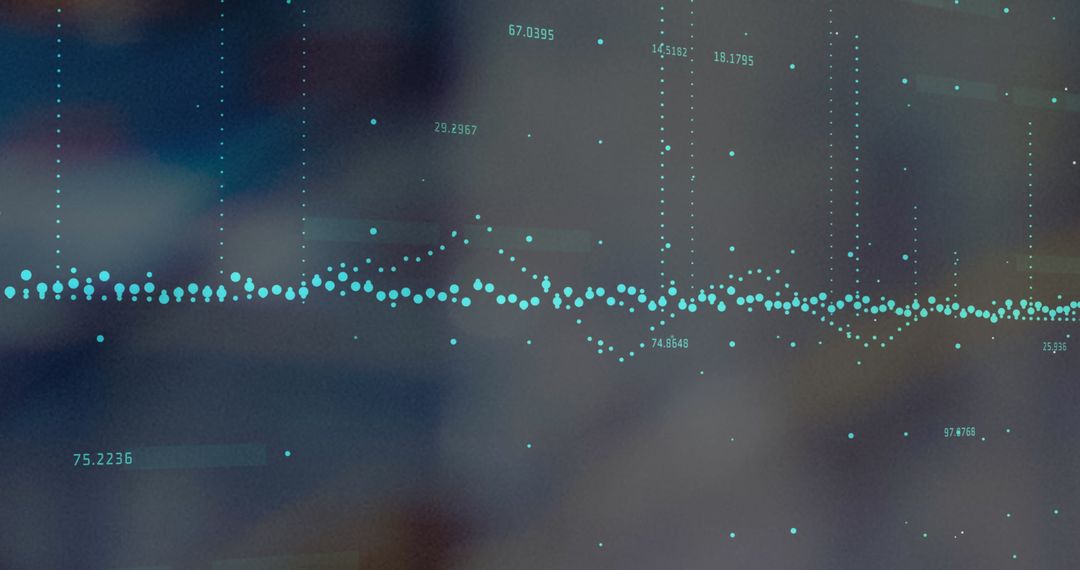 Abstract Data Visualization Graph on Blurred Background