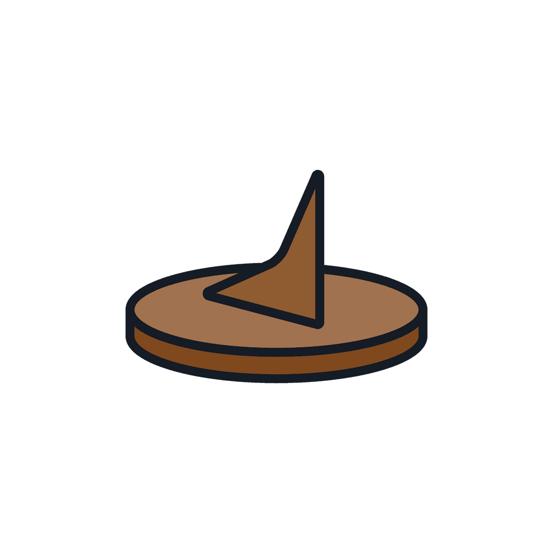 Brown Abstract Vector Shape on Transparent Background