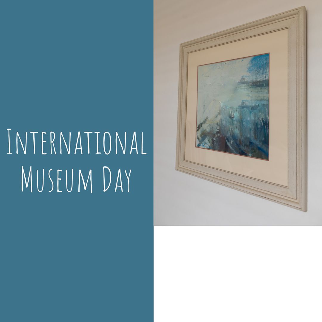Framed Artwork with International Museum Day Text