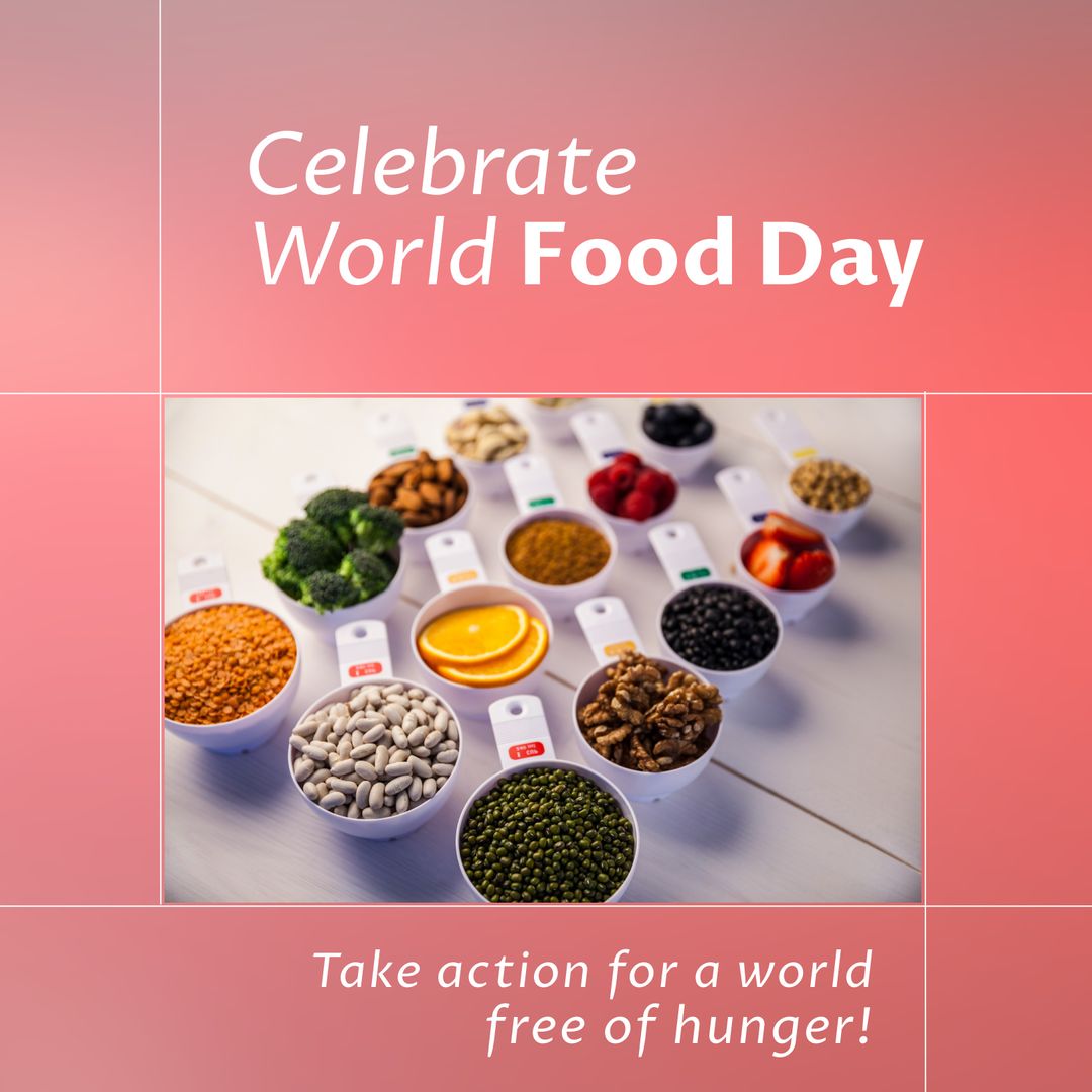 Celebrate World Food Day with Multicolored Spoons of Flavorful Ingredients