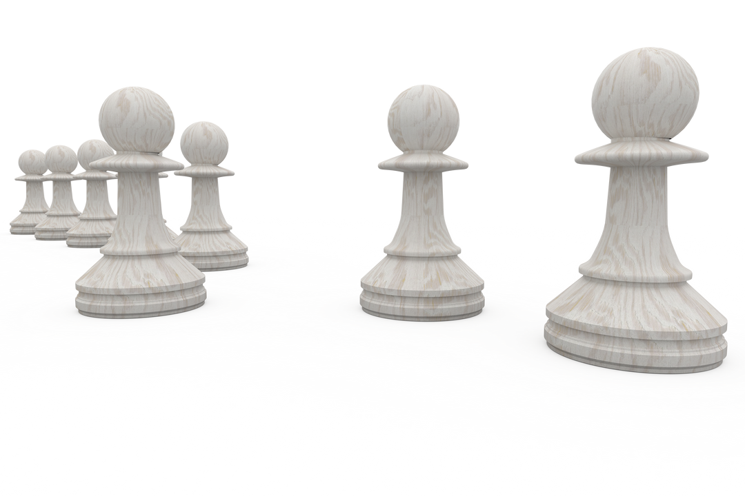 Transparent White Chess Pawn Row Illustration Render - Download Free Stock Images Pikwizard.com