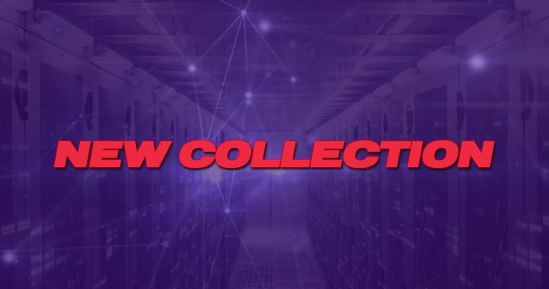 New Collection Digital Design with Glowing Data Network