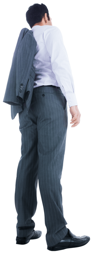 Modern Businessman Strategically Standing Transparent Look