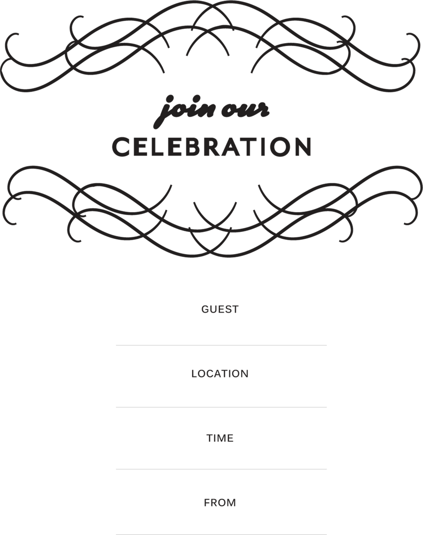 Elegant Join our Celebration Invitation Design Transparent Background - Download Free Stock Images Pikwizard.com