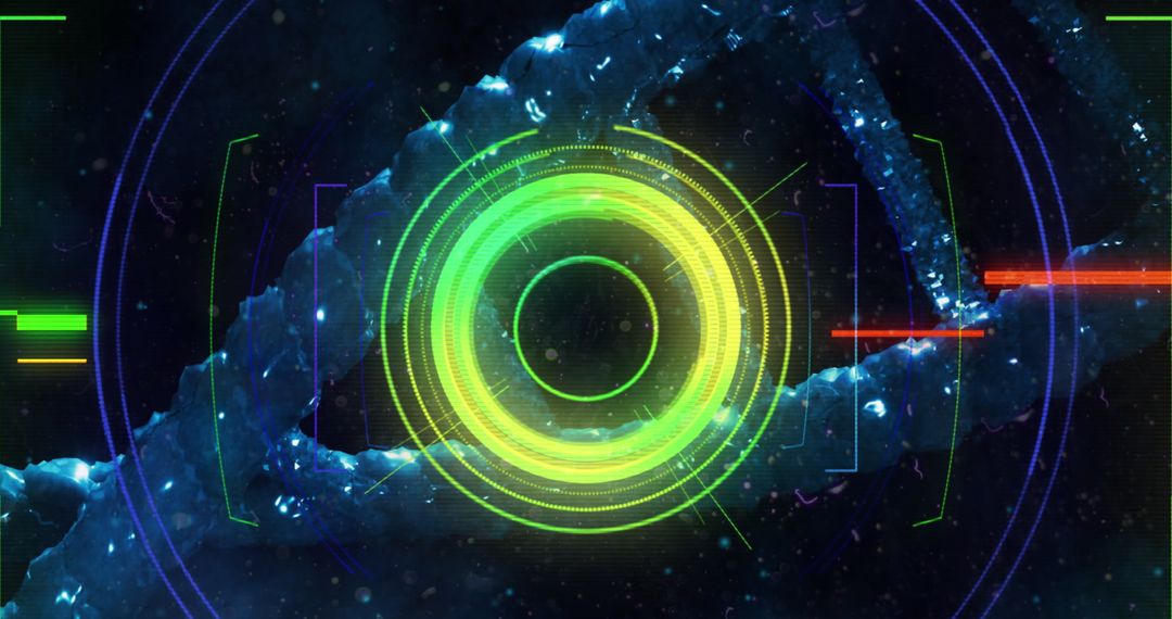 Futuristic DNA Analysis Digital Interface Concept