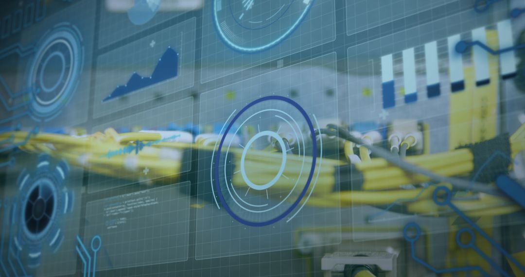 Futuristic Digital Interface Network Connections