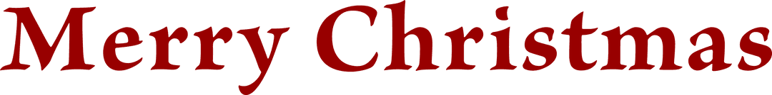 Transparent Merry Christmas Text Red Font Festivity Design
