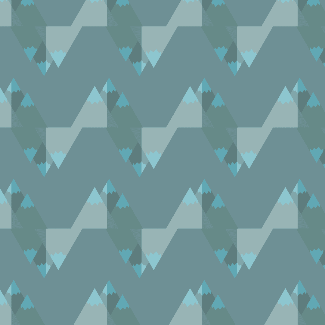Geometric Mountain Pattern with Gradients on Transparent Background